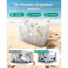 image:imageBAGSMART Beach Bag for Women Waterresistant Rubber Tote Bag Sandproof Vacation Essentials for Summer Swim Cruise PoolRosy Pink