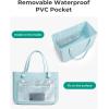 image:imageBAGSMART Beach Bag for Women Waterresistant Rubber Tote Bag Sandproof Vacation Essentials for Summer Swim Cruise PoolSky Blue