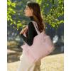 image:imageBAGSMART Crush Tote Bag for Women 20L Puffer Work Tote with Zipper Travel Essentials Quilted Nurse Hospital BagApink