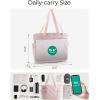 image:imageBAGSMART Crush Tote Bag for Women 20L Puffer Work Tote with Zipper Travel Essentials Quilted Nurse Hospital BagApink