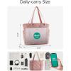 image:imageBAGSMART Crush Tote Bag for Women 20L Puffer Work Tote with Zipper Travel Essentials Quilted Nurse Hospital BagBrier Rose