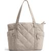 image:imageBAGSMART Crush Tote Bag for Women 20L Puffer Work Tote with Zipper Travel Essentials Quilted Nurse Hospital BagCamel