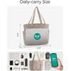 image:imageBAGSMART Crush Tote Bag for Women 20L Puffer Work Tote with Zipper Travel Essentials Quilted Nurse Hospital BagCamel