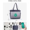image:imageBAGSMART Crush Tote Bag for Women 20L Puffer Work Tote with Zipper Travel Essentials Quilted Nurse Hospital BagDark Blue