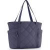 image:imageBAGSMART Crush Tote Bag for Women 20L Puffer Work Tote with Zipper Travel Essentials Quilted Nurse Hospital BagDark Blue