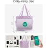 image:imageBAGSMART Crush Tote Bag for Women 20L Puffer Work Tote with Zipper Travel Essentials Quilted Nurse Hospital BagLavender