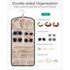 image:imageBAGSMART Hanging Jewelry Organizer Claw Clip Necklace Holder Roll for Hair Ties Headbands Clips Earrings Necklaces Glasses DoubleSided on Closet Wall Door 1 piece LargeBlackBlack