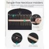 image:imageBAGSMART Hanging Jewelry Organizer Claw Clip Necklace Holder Roll for Hair Ties Headbands Clips Earrings Necklaces Glasses DoubleSided on Closet Wall Door 1 piece LargeBlackBlack