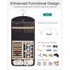 image:imageBAGSMART Hanging Jewelry Organizer Claw Clip Necklace Holder Roll for Hair Ties Headbands Clips Earrings Necklaces Glasses DoubleSided on Closet Wall Door 1 piece LargeBlackBlack