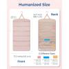 image:imageBAGSMART Hanging Jewelry Organizer Necklace Holder Antitangle Earrings Rings Hanger with 20 Jewelry Bags Travel Storage Roll with Pockets Hang on Closet Wall Door1 Piece Large BlackPink