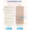image:imageBAGSMART Hanging Jewelry Organizer Necklace Holder Antitangle Earrings Rings Hanger with 20 Jewelry Bags Travel Storage Roll with Pockets Hang on Closet Wall Door1 Piece Large BlackBeige
