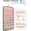 image:imageBAGSMART Hanging Jewelry Organizer Necklace Holder Antitangle Earrings Rings Hanger with 20 Jewelry Bags Travel Storage Roll with Pockets Hang on Closet Wall Door1 Piece Large BlackBlack