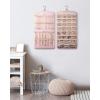 image:imageBAGSMART Hanging Jewelry Organizer Necklace Holder Antitangle Earrings Rings Hanger with 20 Jewelry Bags Travel Storage Roll with Pockets Hang on Closet Wall Door1 Piece Large BlackPink
