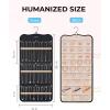 image:imageBAGSMART Hanging Jewelry Organizer Necklace Holder Antitangle Earrings Rings Hanger with 20 Jewelry Bags Travel Storage Roll with Pockets Hang on Closet Wall Door1 Piece Large BlackBlack