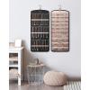 image:imageBAGSMART Hanging Jewelry Organizer Necklace Holder Antitangle Earrings Rings Hanger with 20 Jewelry Bags Travel Storage Roll with Pockets Hang on Closet Wall Door1 Piece Large BlackBlack