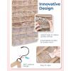 image:imageBAGSMART Hanging Jewelry Organizer Necklace Holder Antitangle Earrings Rings Hanger with 20 Jewelry Bags Travel Storage Roll with Pockets Hang on Closet Wall Door1 Piece Large BlackBeige