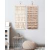 image:imageBAGSMART Hanging Jewelry Organizer Necklace Holder Antitangle Earrings Rings Hanger with 20 Jewelry Bags Travel Storage Roll with Pockets Hang on Closet Wall Door1 Piece Large BlackBeige