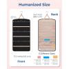 image:imageBAGSMART Hanging Jewelry Organizer Necklace Holder Antitangle Earrings Rings Hanger with 20 Jewelry Bags Travel Storage Roll with Pockets Hang on Closet Wall Door1 Piece Large BlackBlack
