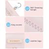 image:imageBAGSMART Hanging Jewelry Organizer Storage Roll with Hanger Metal Hooks DoubleSided Jewelry Holder for Earrings Necklaces Rings on Closet Wall Door 1 piece Medium BlackPink