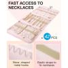 image:imageBAGSMART Hanging Jewelry Organizer Storage Roll with Hanger Metal Hooks DoubleSided Jewelry Holder for Earrings Necklaces Rings on Closet Wall Door 1 piece Medium BlackPink