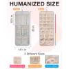 image:imageBAGSMART Hanging Jewelry Organizer Storage Roll with Hanger Metal Hooks DoubleSided Jewelry Holder for Earrings Necklaces Rings on Closet Wall Door 1 piece Medium BlackGrey