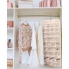 image:imageBAGSMART Hanging Jewelry Organizer Storage Roll with Hanger Metal Hooks DoubleSided Jewelry Holder for Earrings Necklaces Rings on Closet Wall Door 1 piece Medium BlackBeige