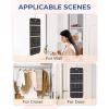 image:imageBAGSMART Hanging Jewelry Organizer Storage Roll with Hanger Metal Hooks DoubleSided Jewelry Holder for Earrings Necklaces Rings on Closet Wall Door 1 piece Medium BlackBlack