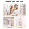image:imageBAGSMART Hanging Jewelry Organizer Storage Roll with Hanger Metal Hooks DoubleSided Jewelry Holder for Earrings Necklaces Rings on Closet Wall Door 1 piece Medium BlackPink