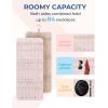 image:imageBAGSMART Hanging Jewelry Organizer Storage Roll with Hanger Metal Hooks DoubleSided Jewelry Holder for Earrings Necklaces Rings on Closet Wall Door 1 piece Medium BlackPink