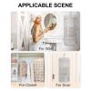 image:imageBAGSMART Hanging Jewelry Organizer Storage Roll with Hanger Metal Hooks DoubleSided Jewelry Holder for Earrings Necklaces Rings on Closet Wall Door 1 piece Medium BlackGrey