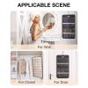 image:imageBAGSMART Hanging Jewelry Organizer Storage Roll with Hanger Metal Hooks DoubleSided Jewelry Holder for Earrings Necklaces Rings on Closet Wall Door 1 piece Medium BlackBlack