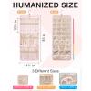 image:imageBAGSMART Hanging Jewelry Organizer Storage Roll with Hanger Metal Hooks DoubleSided Jewelry Holder for Earrings Necklaces Rings on Closet Wall Door 1 piece Medium BlackPink