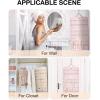 image:imageBAGSMART Hanging Jewelry Organizer Storage Roll with Hanger Metal Hooks DoubleSided Jewelry Holder for Earrings Necklaces Rings on Closet Wall Door 1 piece Medium BlackPink