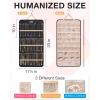 image:imageBAGSMART Hanging Jewelry Organizer Storage Roll with Hanger Metal Hooks DoubleSided Jewelry Holder for Earrings Necklaces Rings on Closet Wall Door 1 piece Medium BlackBlack