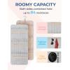 image:imageBAGSMART Hanging Jewelry Organizer Storage Roll with Hanger Metal Hooks DoubleSided Jewelry Holder for Earrings Necklaces Rings on Closet Wall Door 1 piece Medium BlackGrey