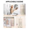 image:imageBAGSMART Hanging Jewelry Organizer Storage Roll with Hanger Metal Hooks DoubleSided Jewelry Holder for Earrings Necklaces Rings on Closet Wall Door 1 piece Medium BlackBeige