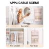 image:imageBAGSMART Hanging Jewelry Organizer Storage Roll with Hanger Metal Hooks DoubleSided Jewelry Holder for Earrings Necklaces Rings on Closet Wall Door 1 piece Medium BlackPink