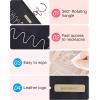 image:imageBAGSMART Hanging Jewelry Organizer Storage Roll with Hanger Metal Hooks DoubleSided Jewelry Holder for Earrings Necklaces Rings on Closet Wall Door 1 piece Medium BlackBlack
