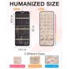 image:imageBAGSMART Hanging Jewelry Organizer Storage Roll with Hanger Metal Hooks DoubleSided Jewelry Holder for Earrings Necklaces Rings on Closet Wall Door 1 piece Medium BlackBlack