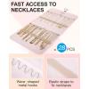 image:imageBAGSMART Hanging Jewelry Organizer Storage Roll with Hanger Metal Hooks DoubleSided Jewelry Holder for Earrings Necklaces Rings on Closet Wall Door 1 piece Medium BlackPink