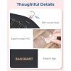 image:imageBAGSMART Hanging Jewelry Organizer with Hanger Metal Hooks DoubleSided Jewelry Holder for Organizing Earrings Necklaces Rings Perfect for in Hanging Closet Wall Door 1 Piece Large BlackB1Black