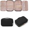image:imageBAGSMART Jewelry Organizer Case Large Travel Jewelry Storage Bag for Necklace Earrings Rings Bracelet Soft PinkBlack