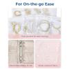 image:imageBAGSMART Jewelry Travel Case Ring Binder Storage Book with Clear Pockets Zippered Organizer for Necklace Earrings Rings Bracelet PinkPink