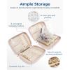 image:imageBAGSMART Jewelry Travel Case Ring Binder Storage Book with Clear Pockets Zippered Organizer for Necklace Earrings Rings Bracelet PinkPink