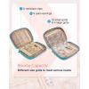image:imageBAGSMART Large Jewelry Travel Organizer Case for Home Jewelry Organizer Storage Ring Binder Jewelry Bags Clear Jewelry Rolls Zipper Pouch Bag for Necklaces Earrings Rings Bracelets Pink03Teal
