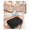 image:imageBAGSMART Large Jewelry Travel Organizer Case for Home Jewelry Organizer Storage Ring Binder Jewelry Bags Clear Jewelry Rolls Zipper Pouch Bag for Necklaces Earrings Rings Bracelets Pink02Black