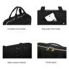 image:imageBAGSMART Toiletry Bag Travel Bag with Hanging Hook Waterresistant Makeup Cosmetic Bag Travel Organizer for Accessories Shampoo Fullsize Container Toiletries Black MediumBlack