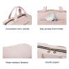 image:imageBAGSMART Toiletry Bag Travel Bag with Hanging Hook Waterresistant Makeup Cosmetic Bag Travel Organizer for Accessories Shampoo Fullsize Container Toiletries Black MediumBaby Pink