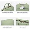 image:imageBAGSMART Toiletry Bag Travel Bag with Hanging Hook Waterresistant Makeup Cosmetic Bag Travel Organizer for Accessories Shampoo Fullsize Container Toiletries Black MediumGreen