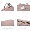 image:imageBAGSMART Toiletry Bag Travel Bag with Hanging Hook Waterresistant Makeup Cosmetic Bag Travel Organizer for Accessories Shampoo Fullsize Container Toiletries Black MediumDirty purple
